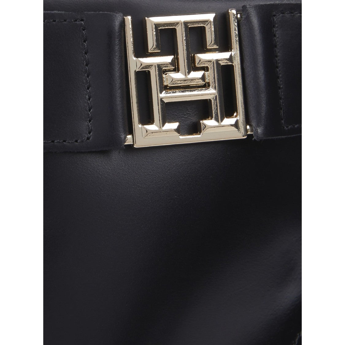 Tommy Hilfiger Black Leather Mid-Block Heel Boots