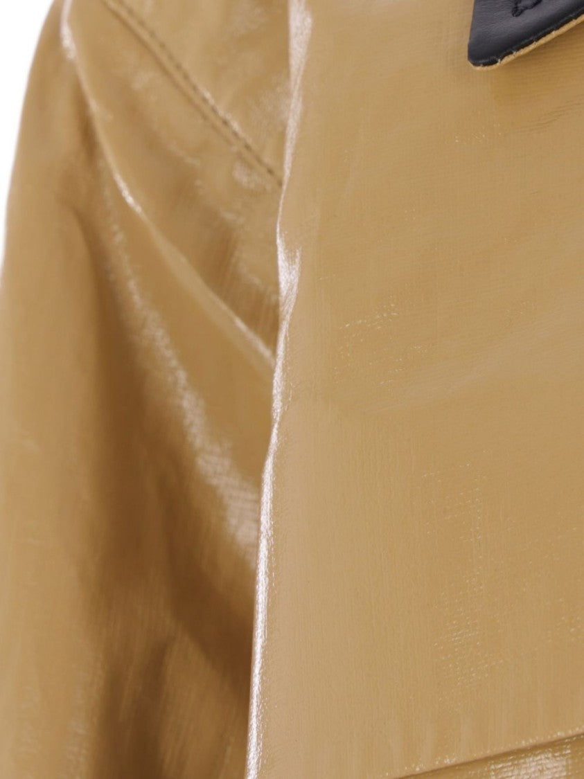 Jil Sander Sand-Colored Waxed Leather