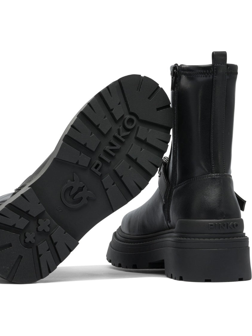 Pinko Sole Ankle Boots With Decorative Strap