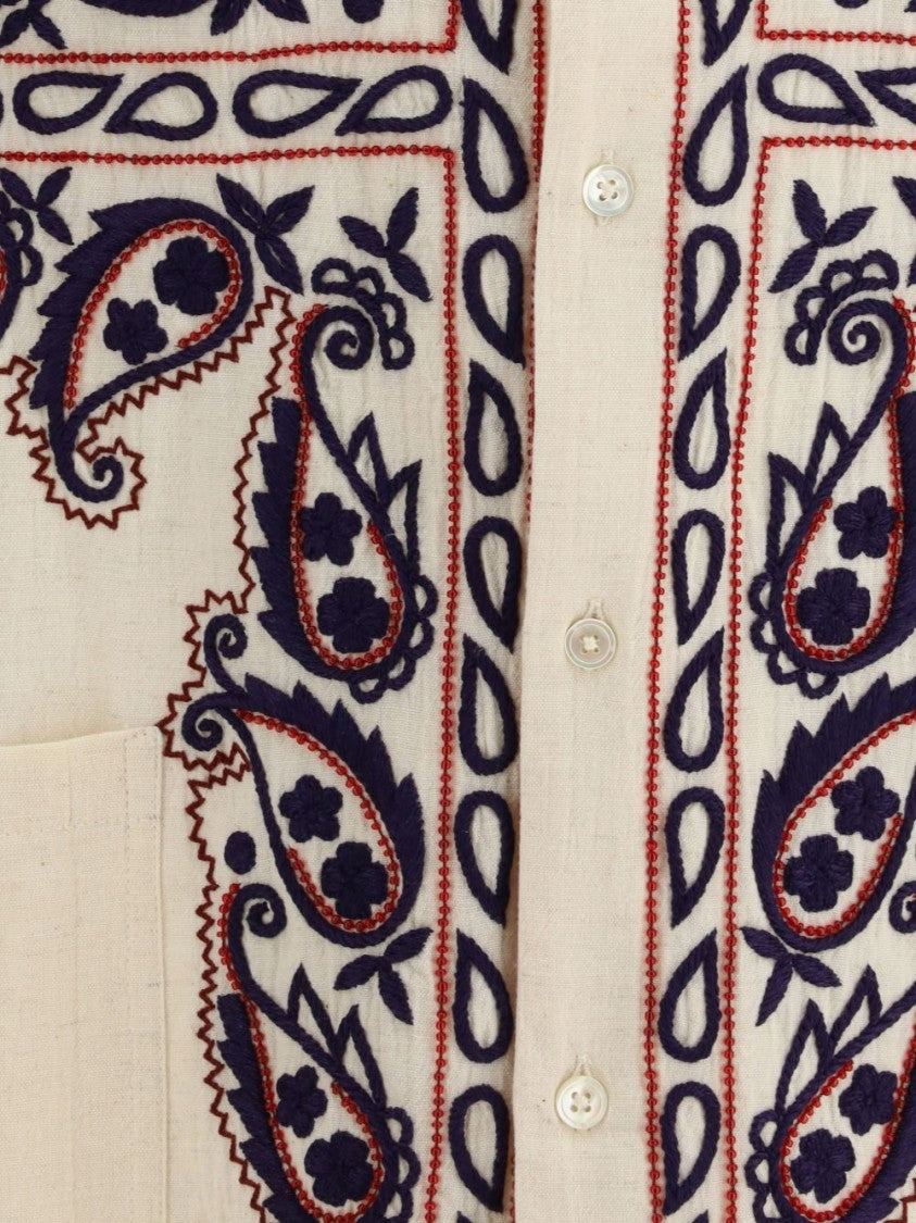 Baziszt Memento Shirt With Intricate Floral Embroidery