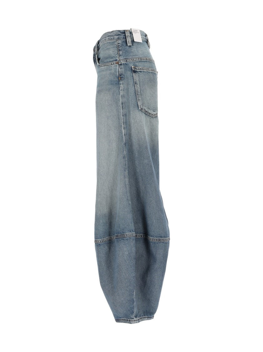 Agolde Lantern-Fit Denim Trousers With Classic Five-Pocket Styling