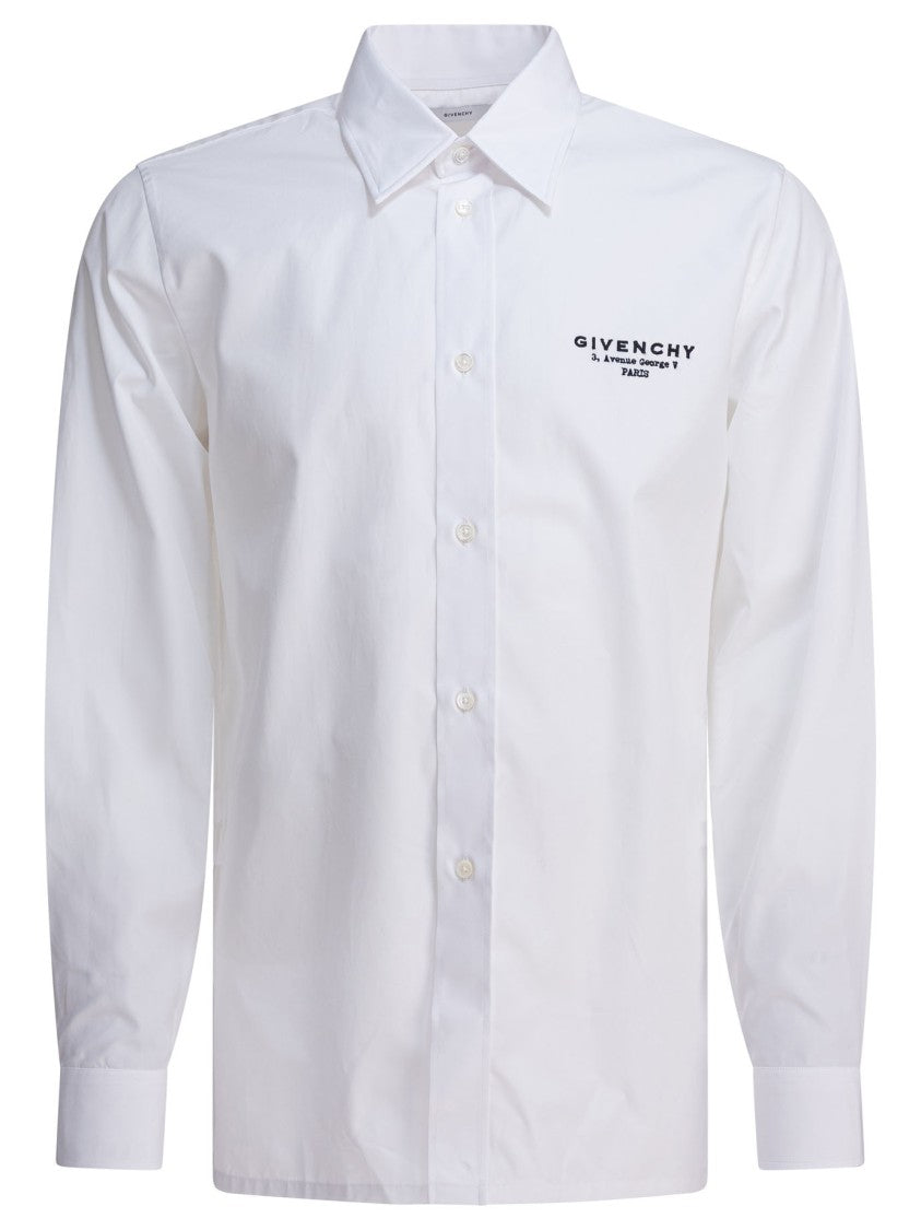 Givenchy Poplin Shirt Embroidered Logo
