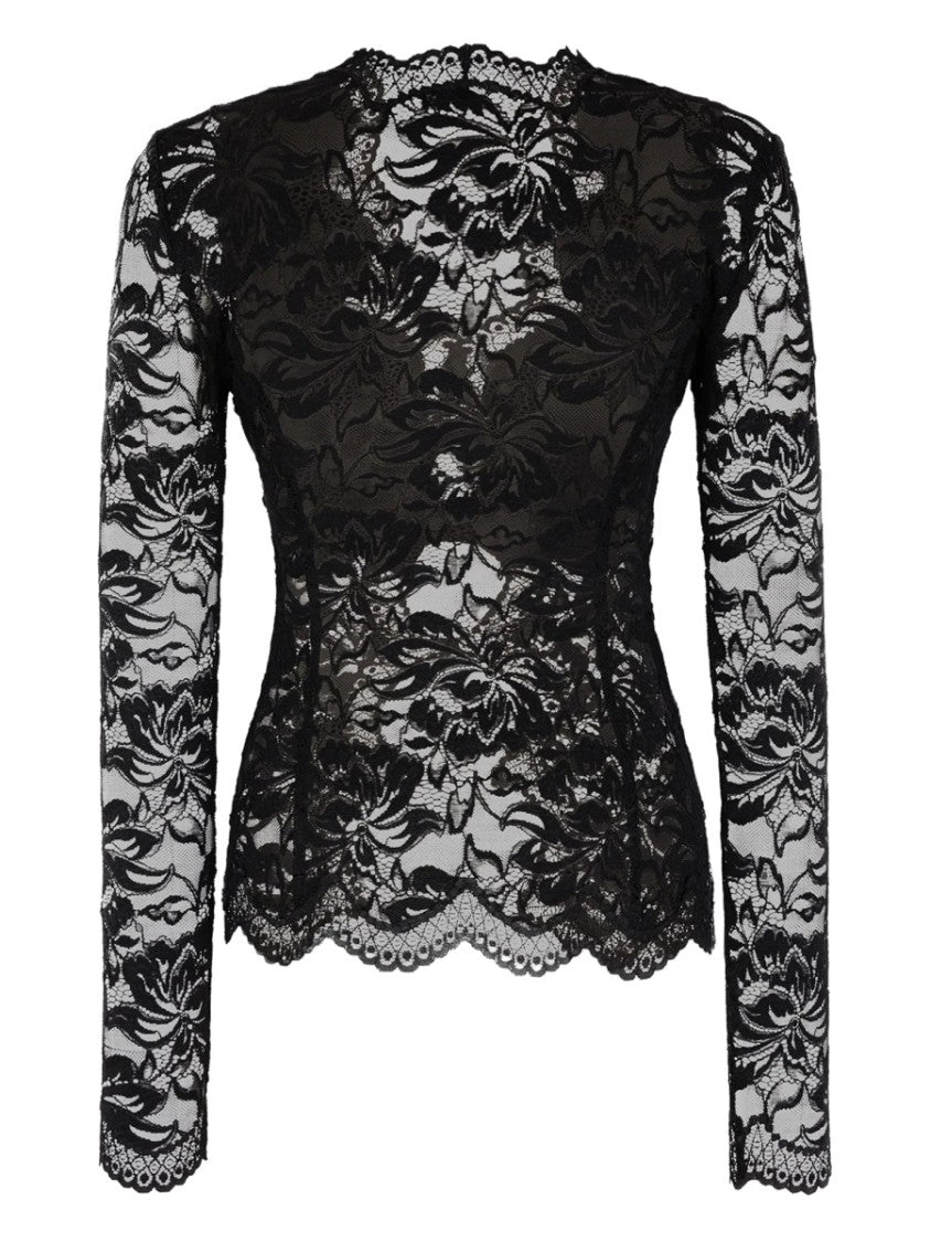 Rabanne Top In Pizzo Polyamide Blouse