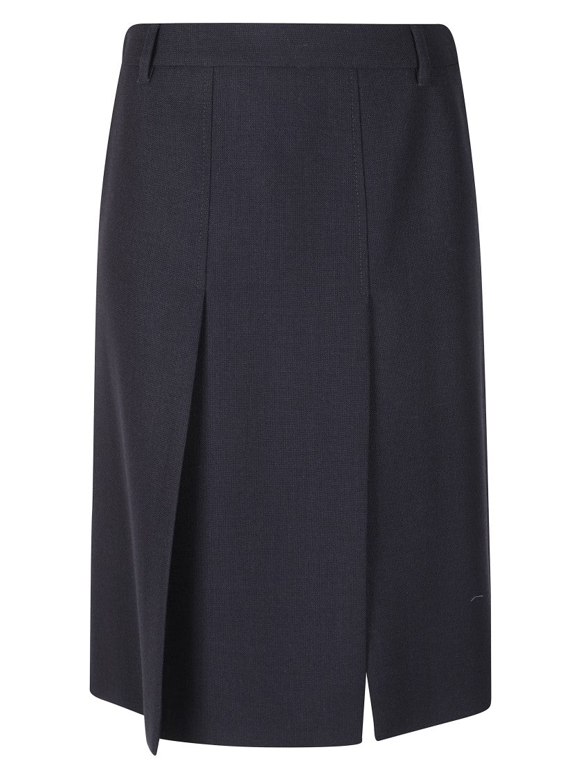 Prada Tailored Mini Skirt With Front Pleat