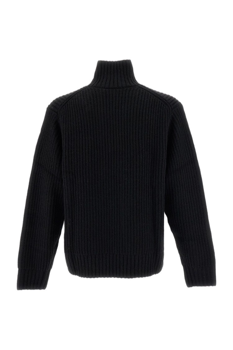 Carhartt Wip Black Detroit Half-Zip Cotton-Blend Sweater