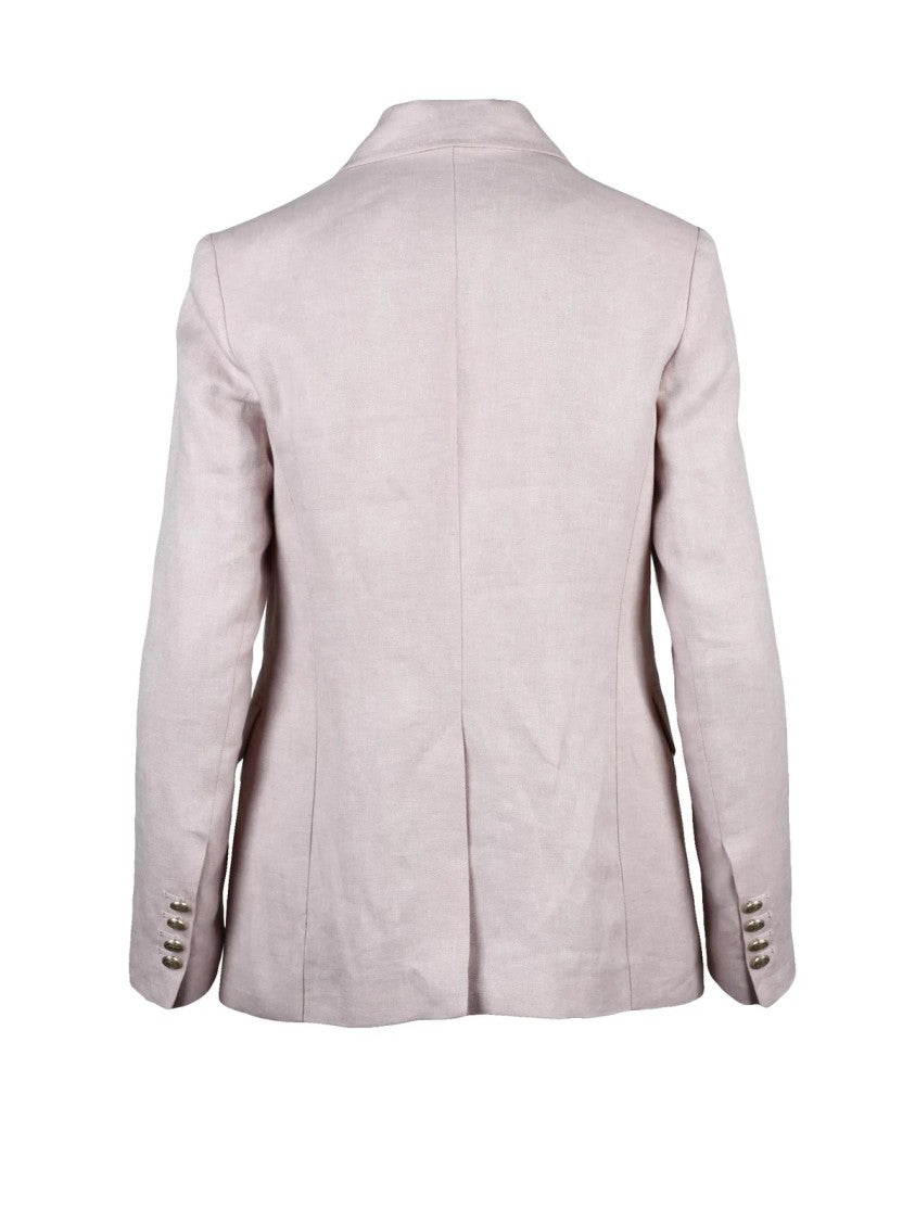 Eleventy Pink Women Linen Double-Breasted Jacket