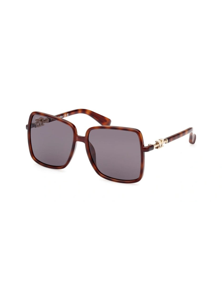 Max Mara Bold Square Frame Sunglasses With Glossy Finish