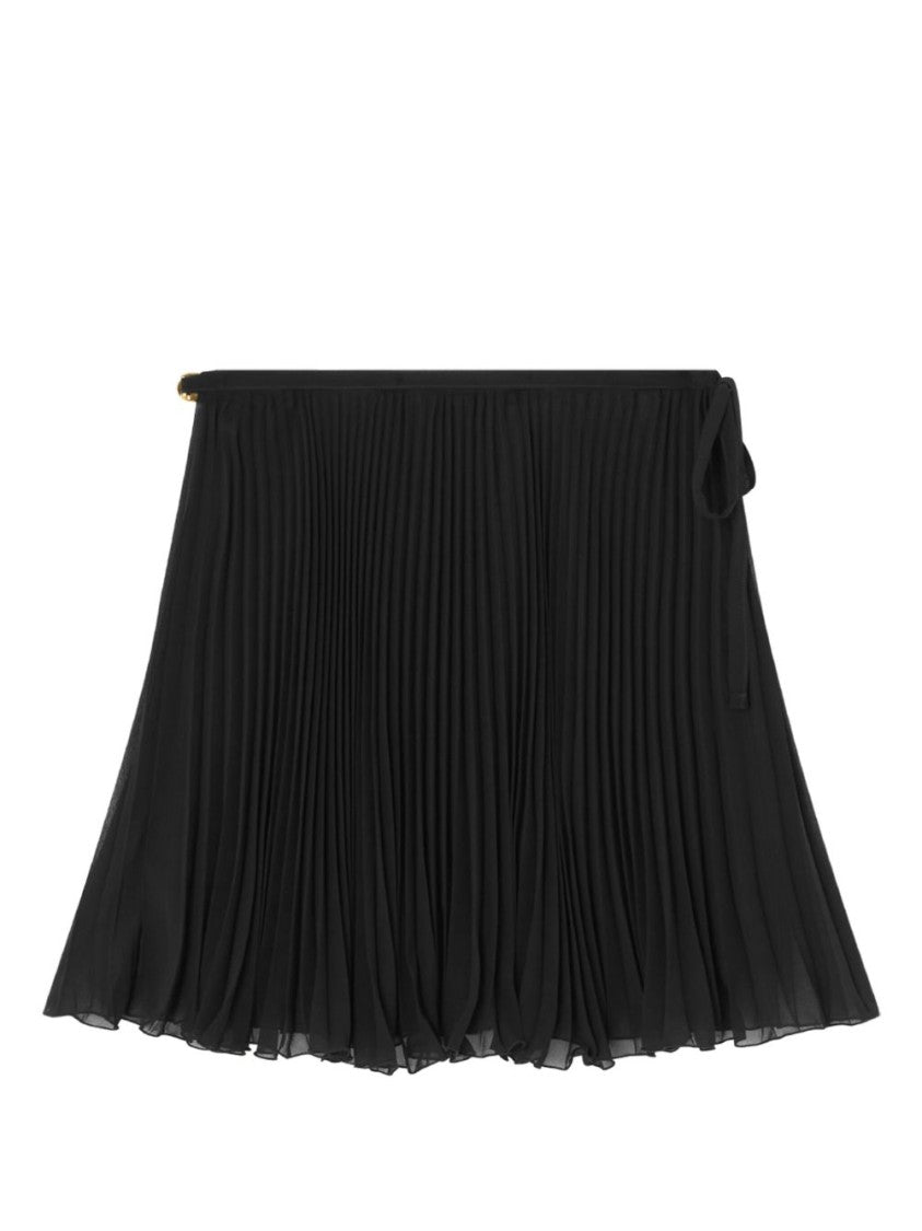 Versace Pleated Mini Skirt With Sheer Fabric
