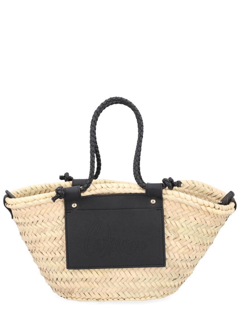 Castaner Mini Campania Palm Leaf Leather Tote Bag