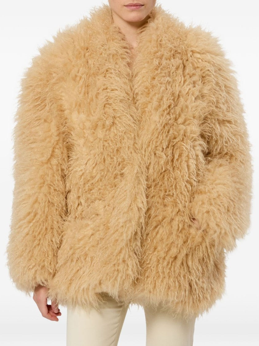 Isabel Marant Plush Textured Single-Button Coat
