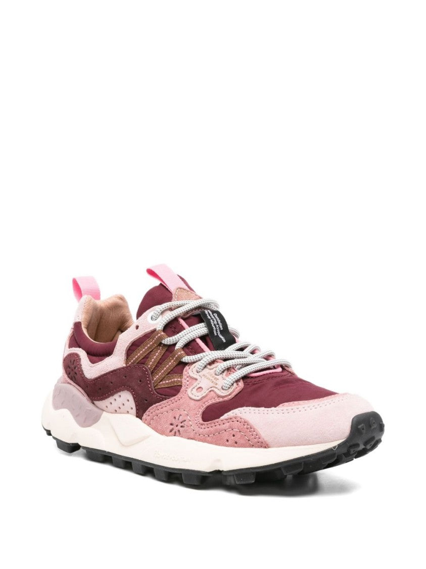 Flower Mountain Layered Rosa Sneakers With Textured Sole