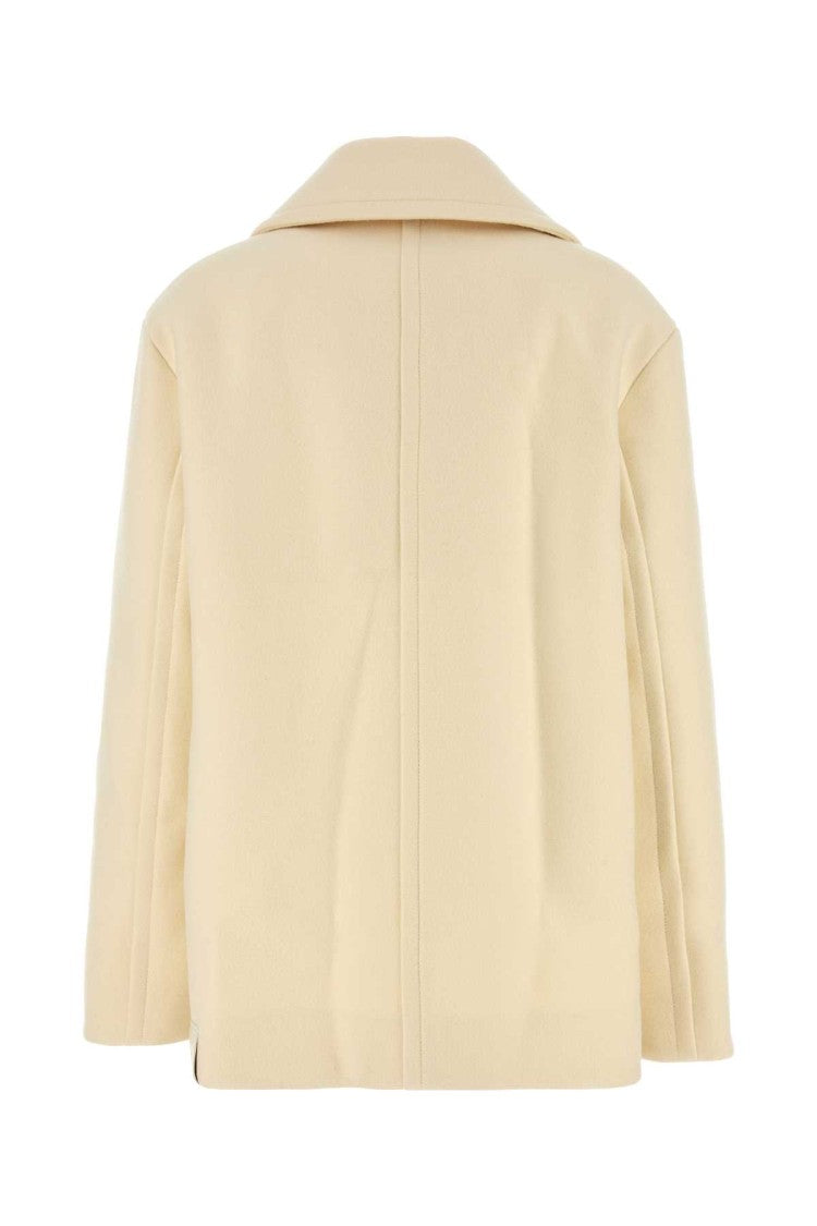 Jil Sander Cream Wool Coat