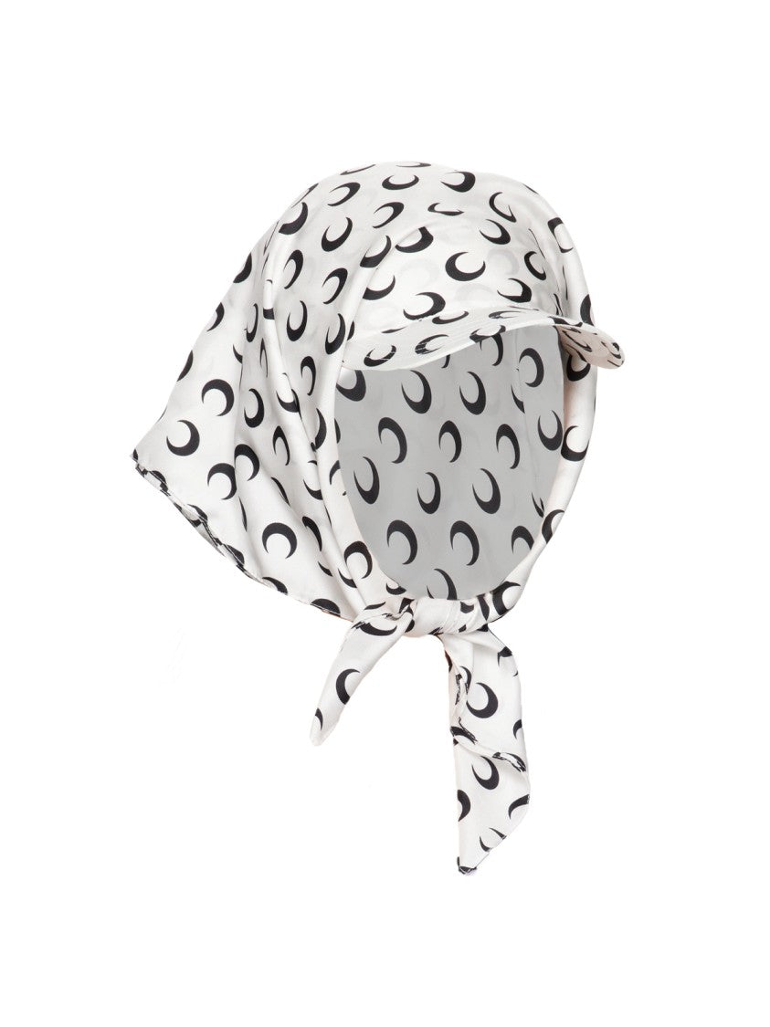 Marine Serre White Minimalist Hat With Rounded Crown And Wide Brim