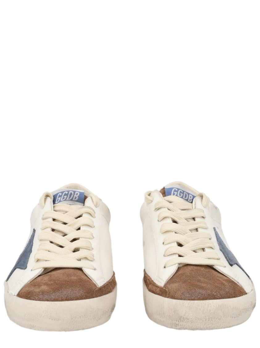 Golden Goose White Vintage-Inspired Leather Sneakers