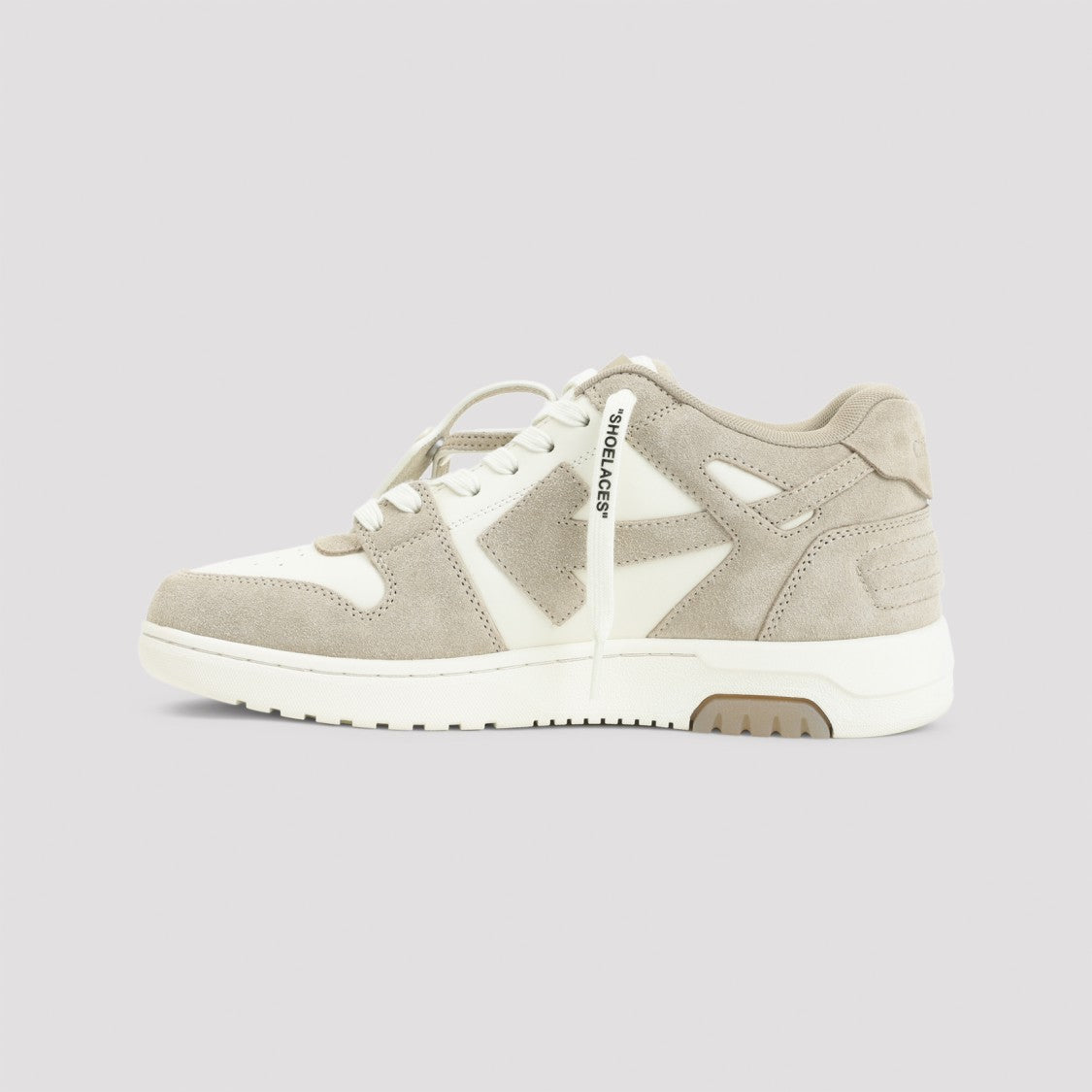 Off-White Low-Top Leather Sneakers With Signature Arrow Detailing