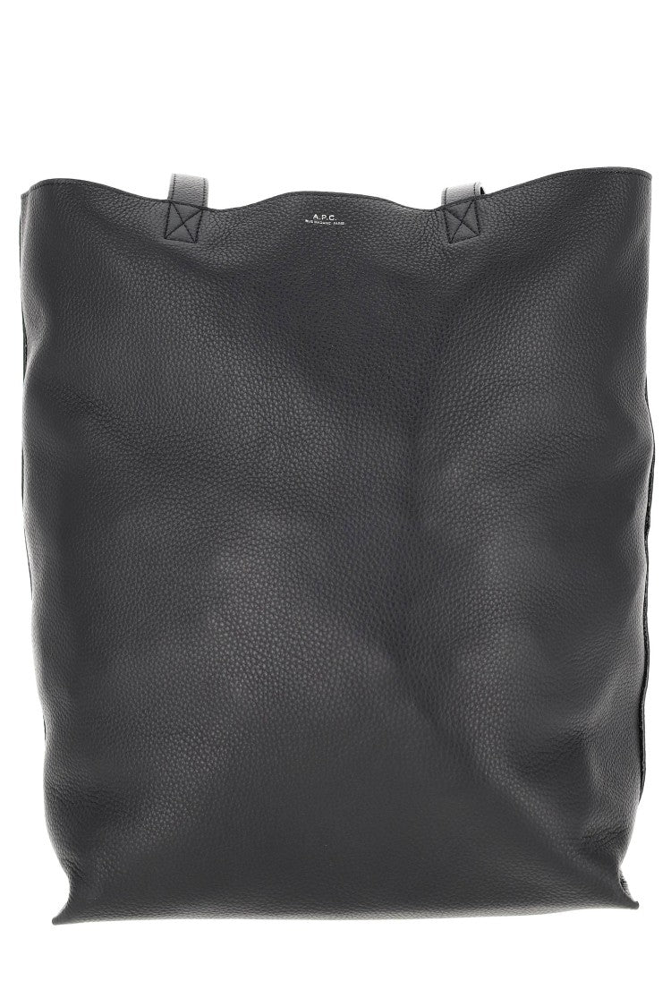 A.P.C. Maiko Cabas Structured Leather Tote Bag