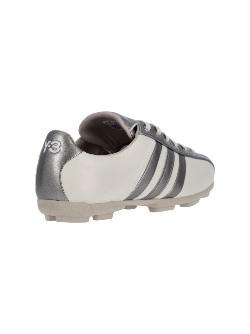 Y-3 White Field Leather Suede Sneakers