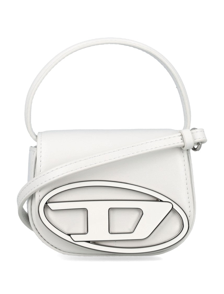 Diesel Compact Structured Handbag With Oval Metallic Logo