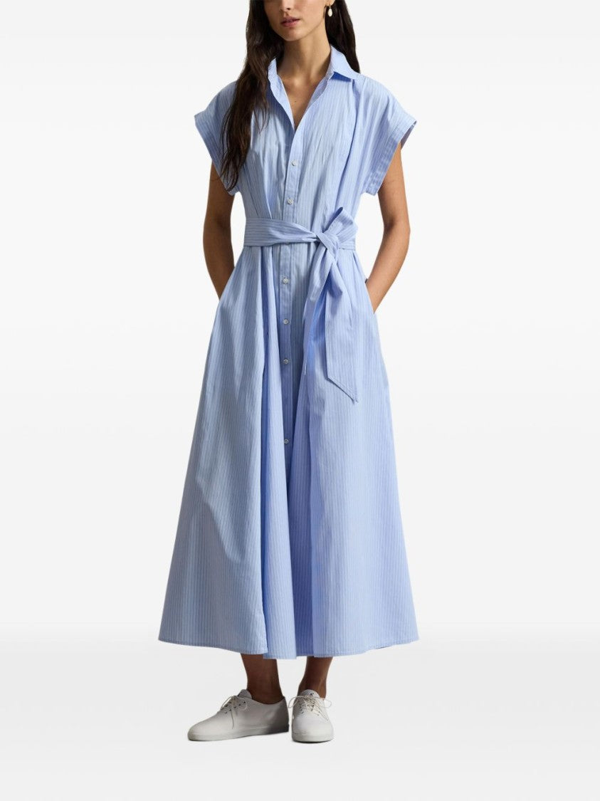 Polo Ralph Lauren Midi Dress With Mother-Of-Pearl Button Placket