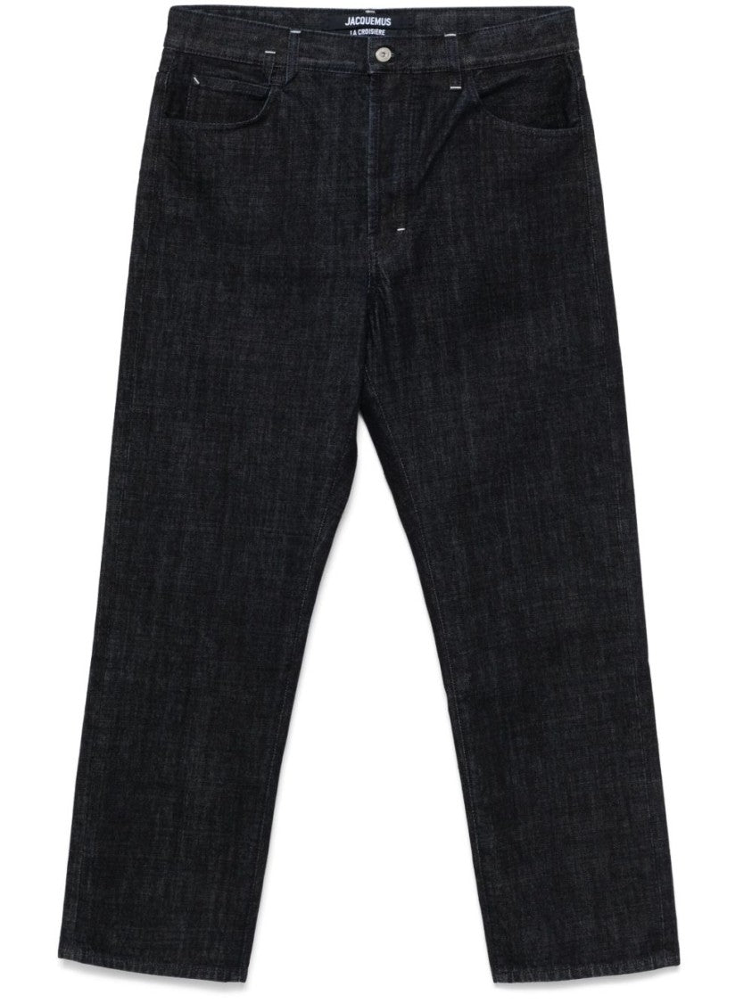 Jacquemus Indigo Cotton Jeans With Five-Pocket Design