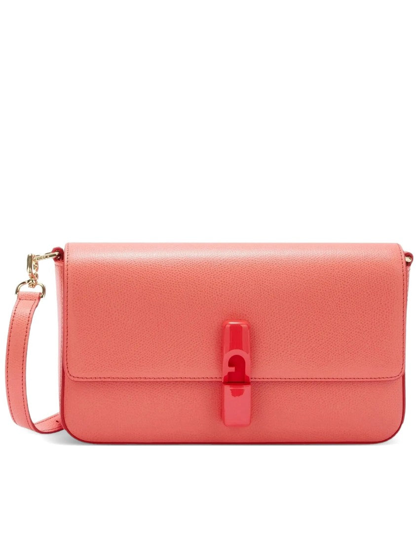 Furla Iride S Rectangular Orange Leather Shoulder Bag