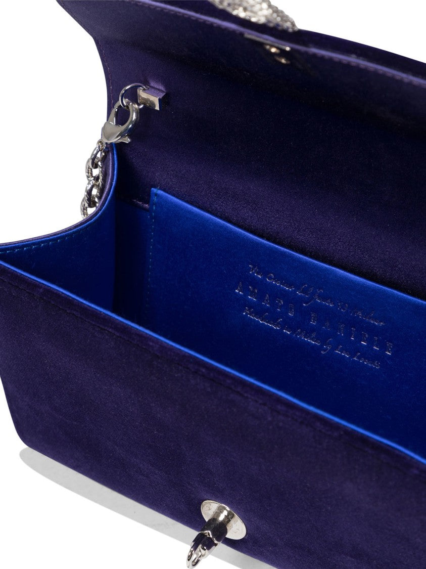 Amato Daniele Blue Satin Crossbody Bag
