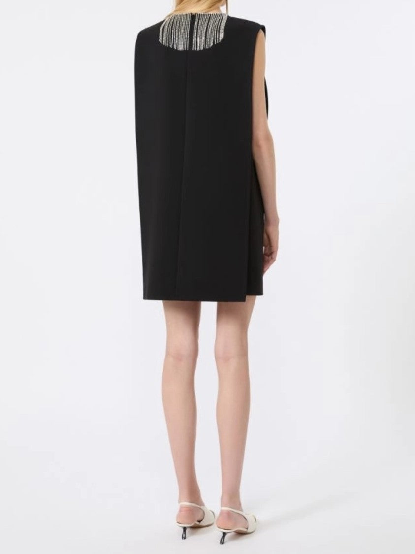 Sportmax Black Sequin Sleeveless Mini Dress