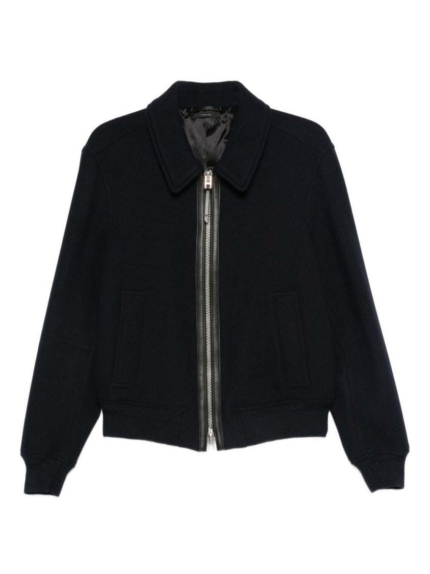 Tom Ford Cropped Black Jacket With Classic Collar
