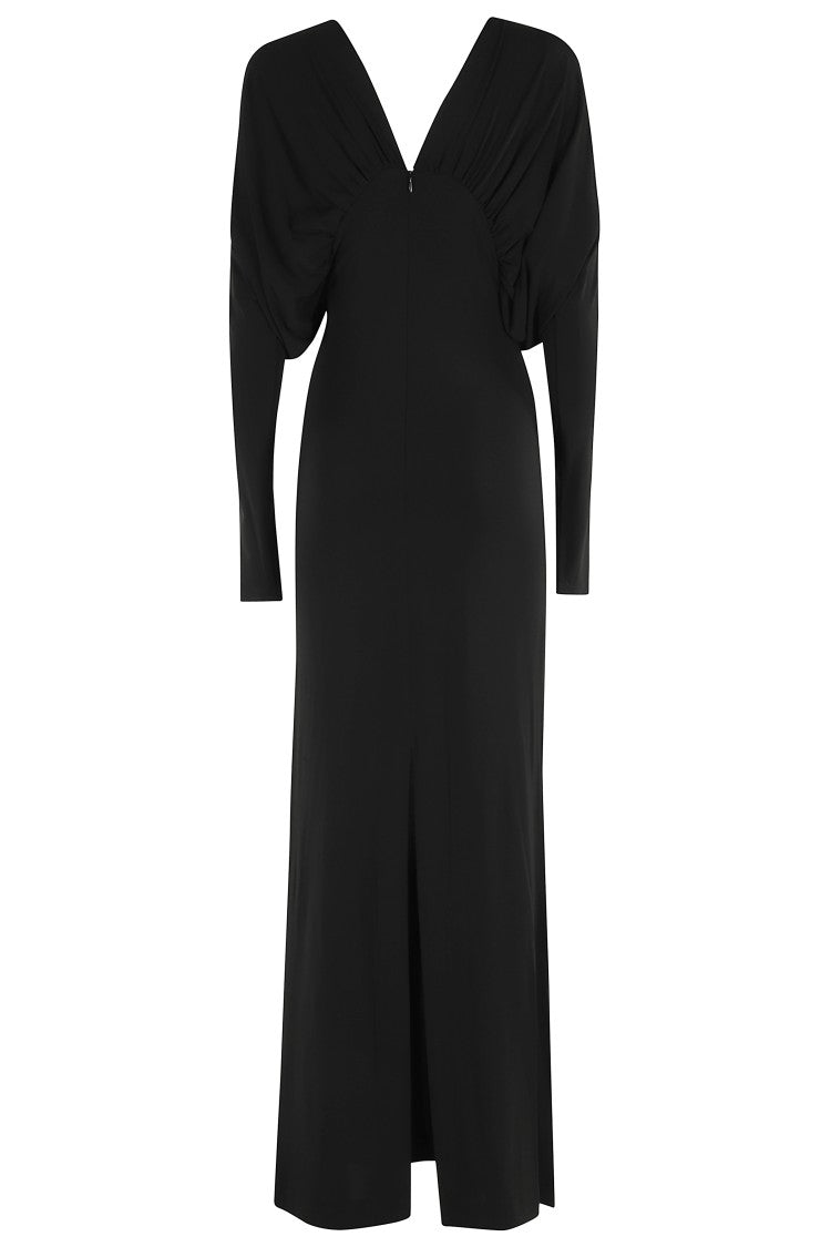 Semi Couture Fitted Midi Dress With Kimono Sleeves