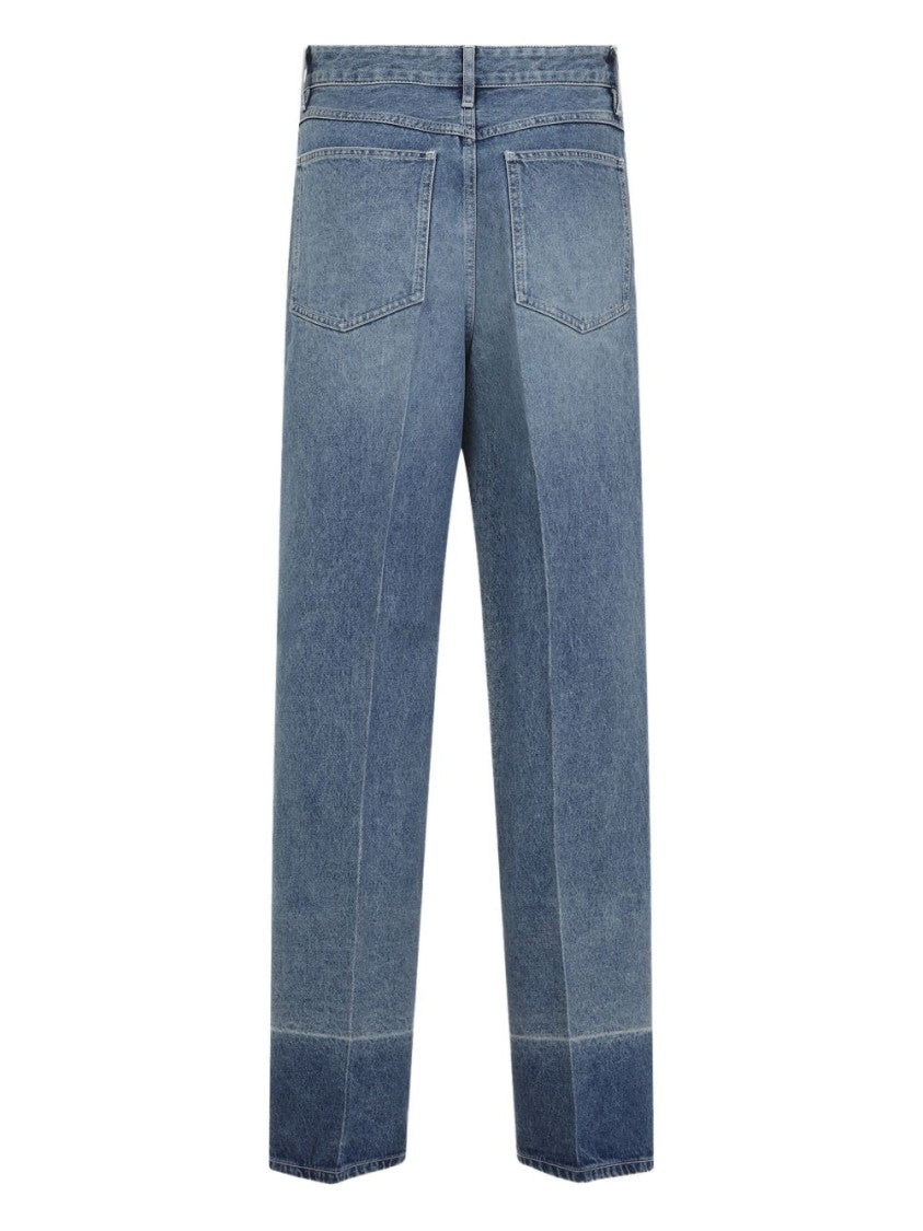 Carven Cotton Five-Pocket Jeans With Key Pendant Detail