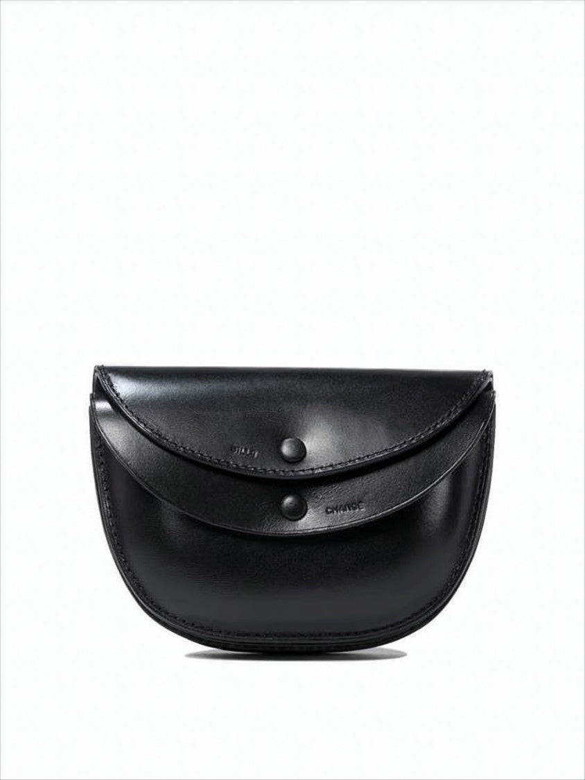 Kaptain Sunshine Black Cowhide Leather Crossbody Bag