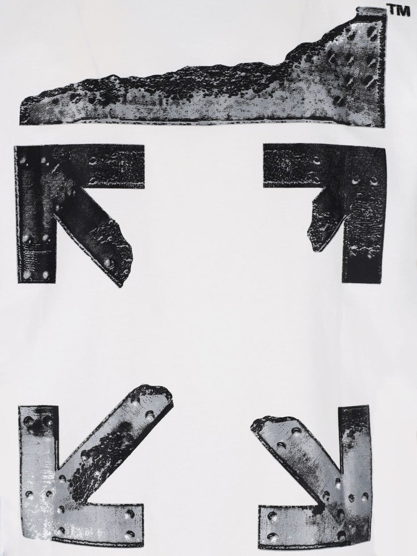 Off-White White Metal Arrow Cotton T-Shirt