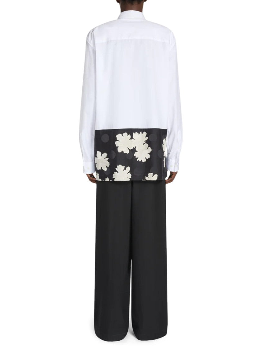 Dries Van Noten Contrast Floral Print Button-Down Shirt