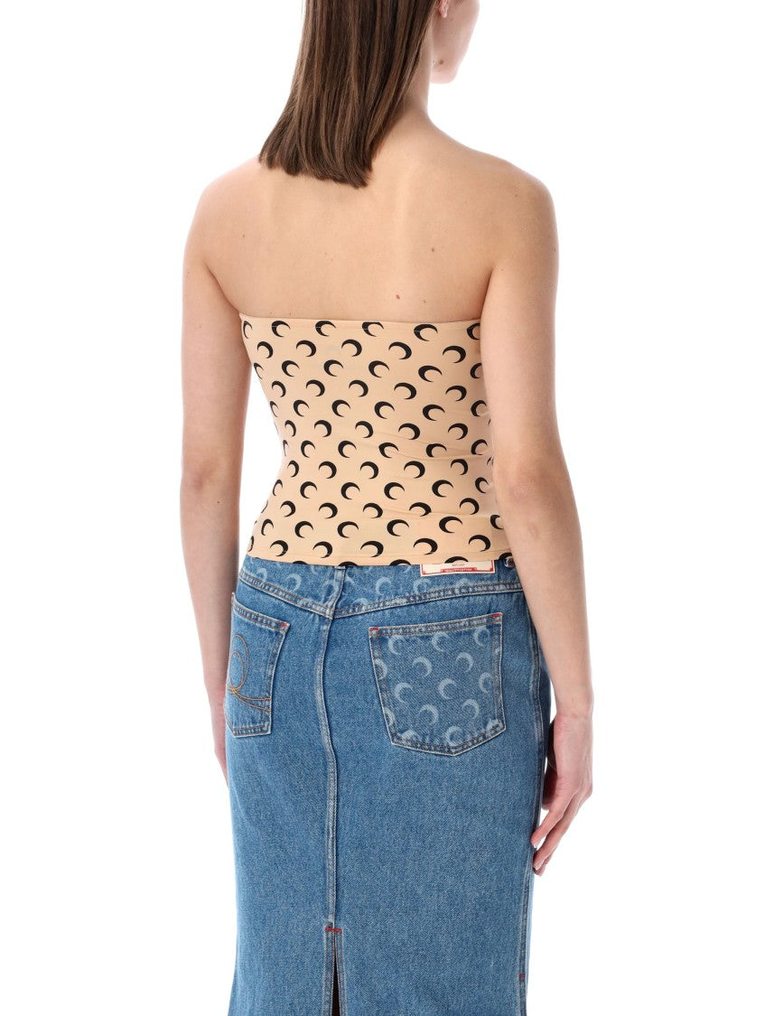 Marine Serre Recycled Moon Tube Top