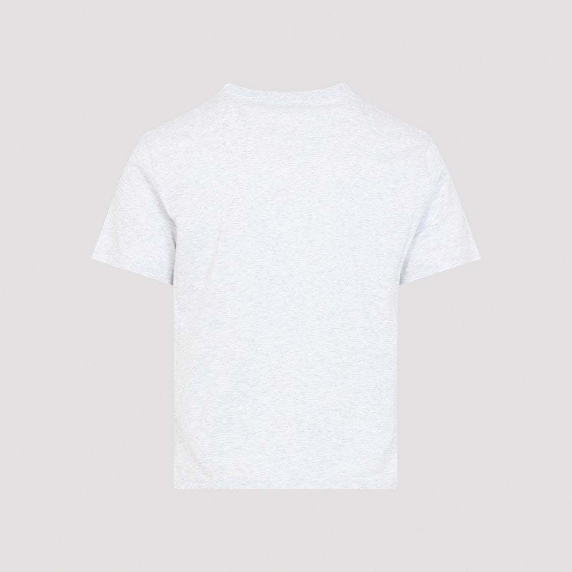 Celine Light Grey Mélange Cotton T-Shirt With Hand-Drawn Graphic