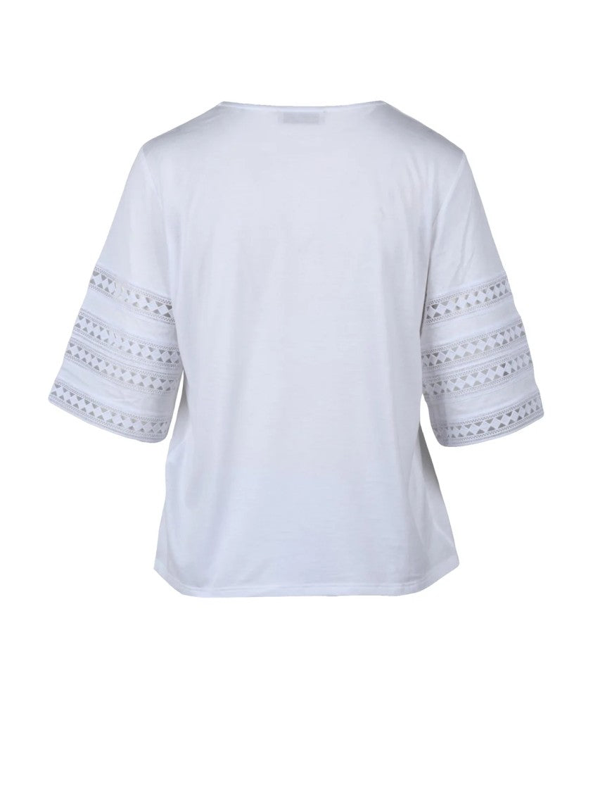 Purotatto White Cotton Women T-Shirt