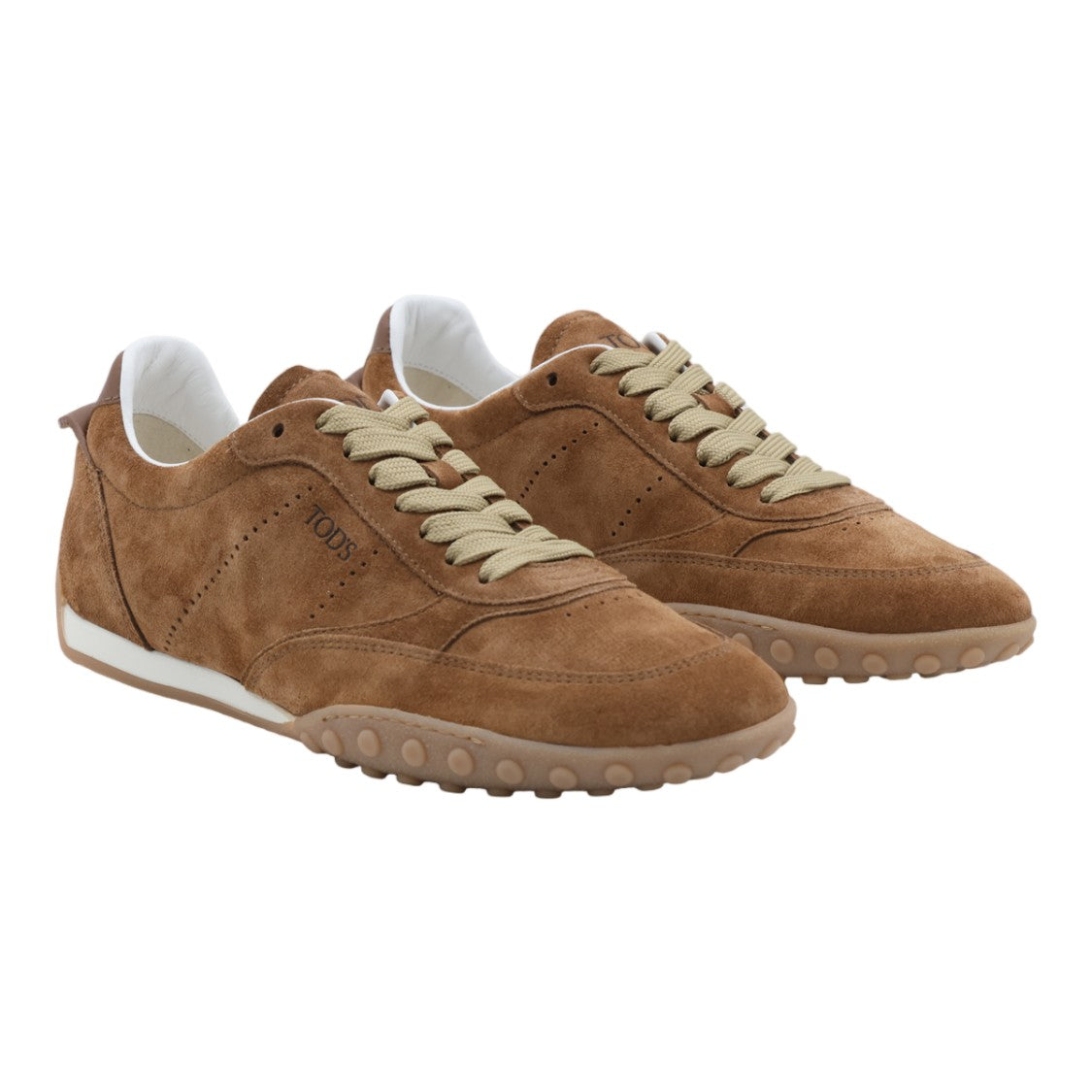 Tod's Suede Sneakers With Textured Rubber Sole