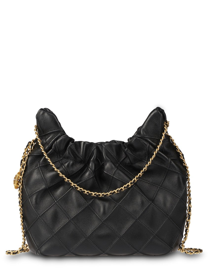 Tory Burch Fleming Mini Hobo Bag Quilted Leather Bag