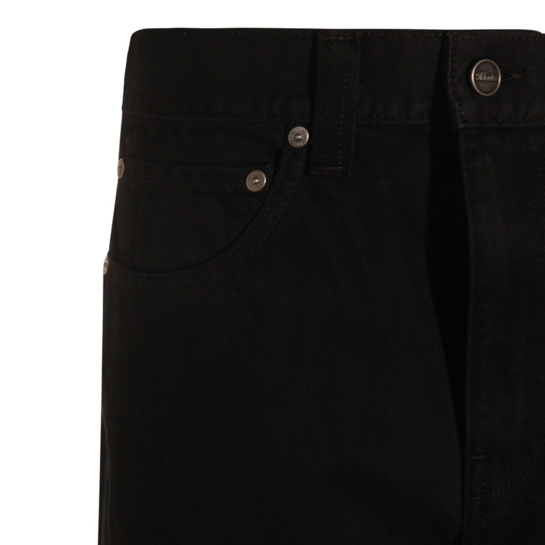 Khaite High-Waisted Straight-Leg Jeans With Finish