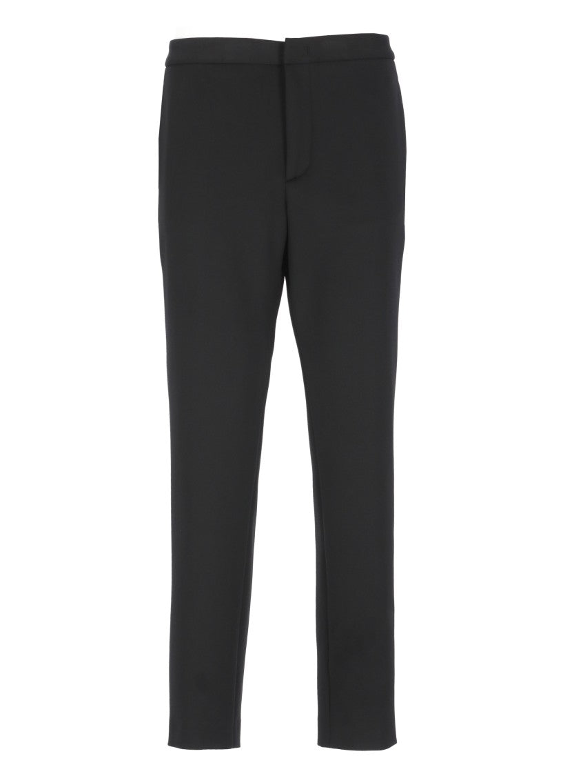 Fabiana Filippi Tailored Black Satin Pants With Pocket Details