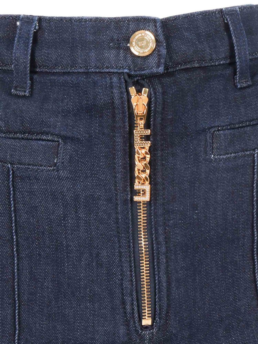 Elisabetta Franchi Straight-Leg Jeans With Subtle Stitching Details