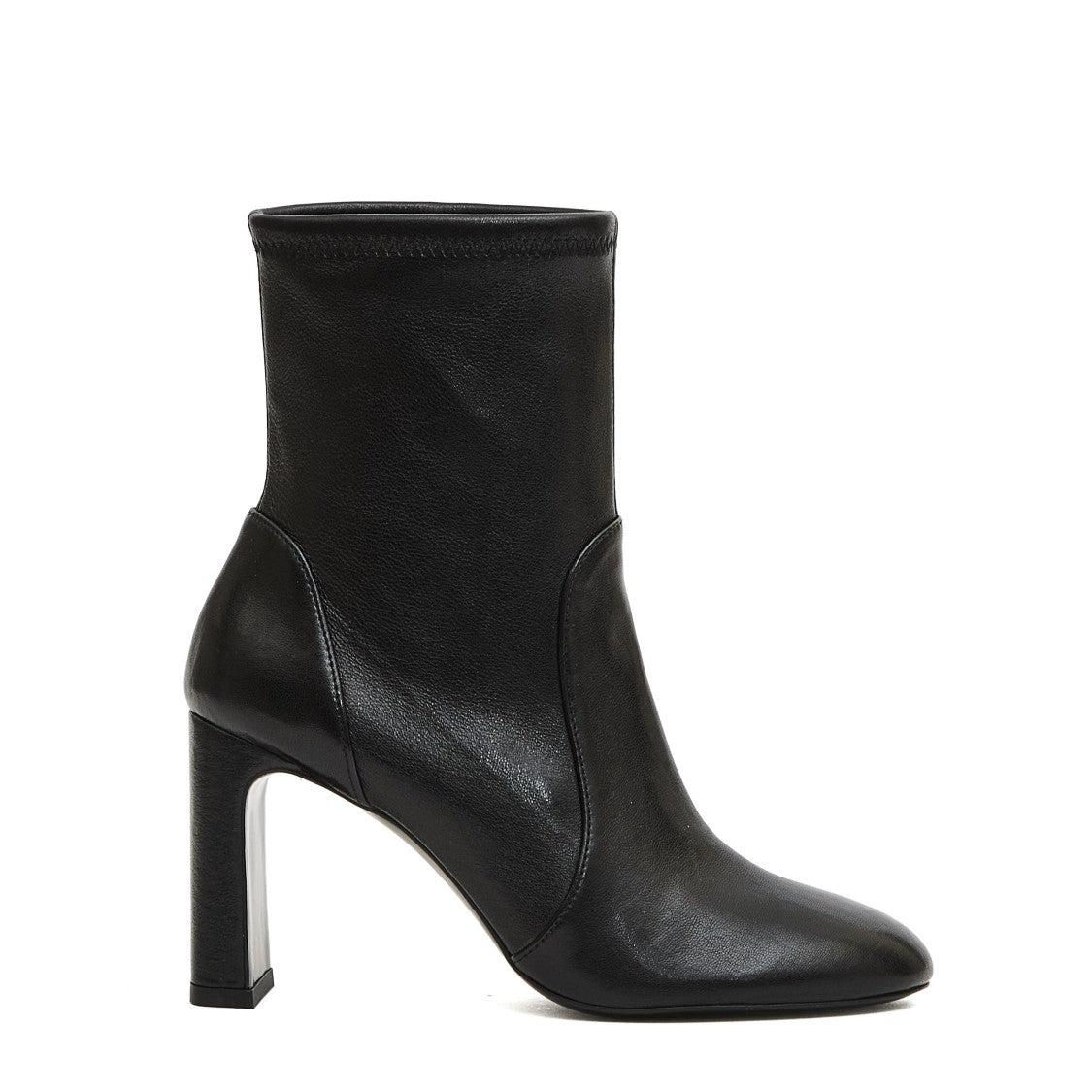 Stuart Weitzman Black Leather Ankle Boot