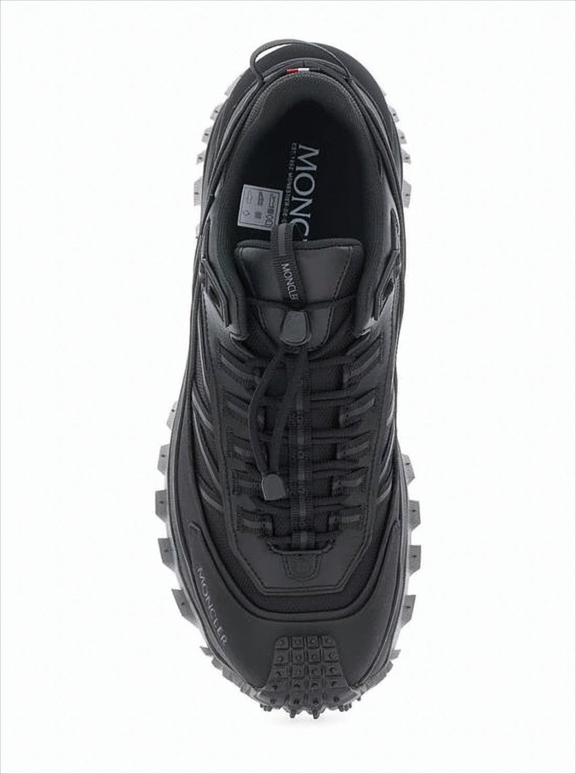 Moncler Black Sneakers With Layered Panels