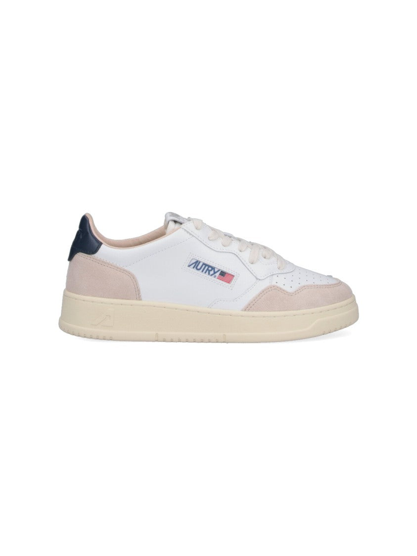 Autry White Medalist Leather Sneakers
