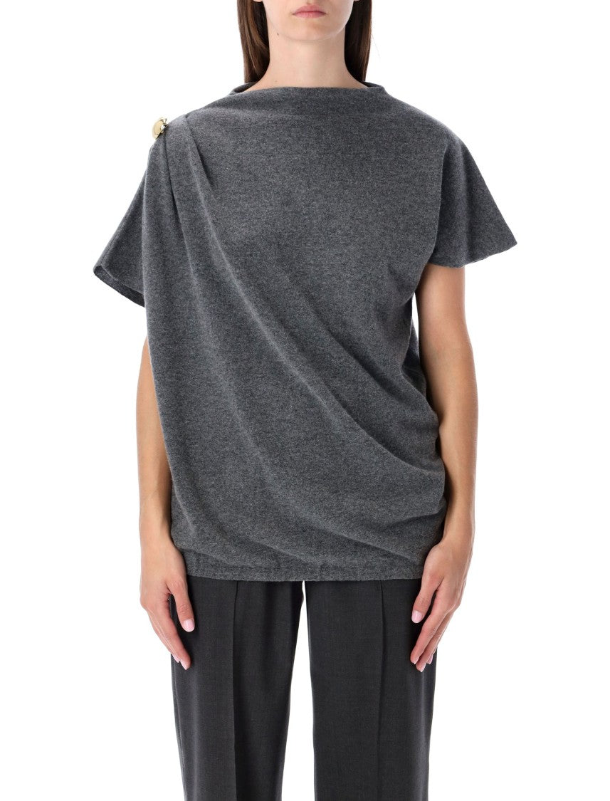 Fabiana Filippi Wool Blend Drape Top
