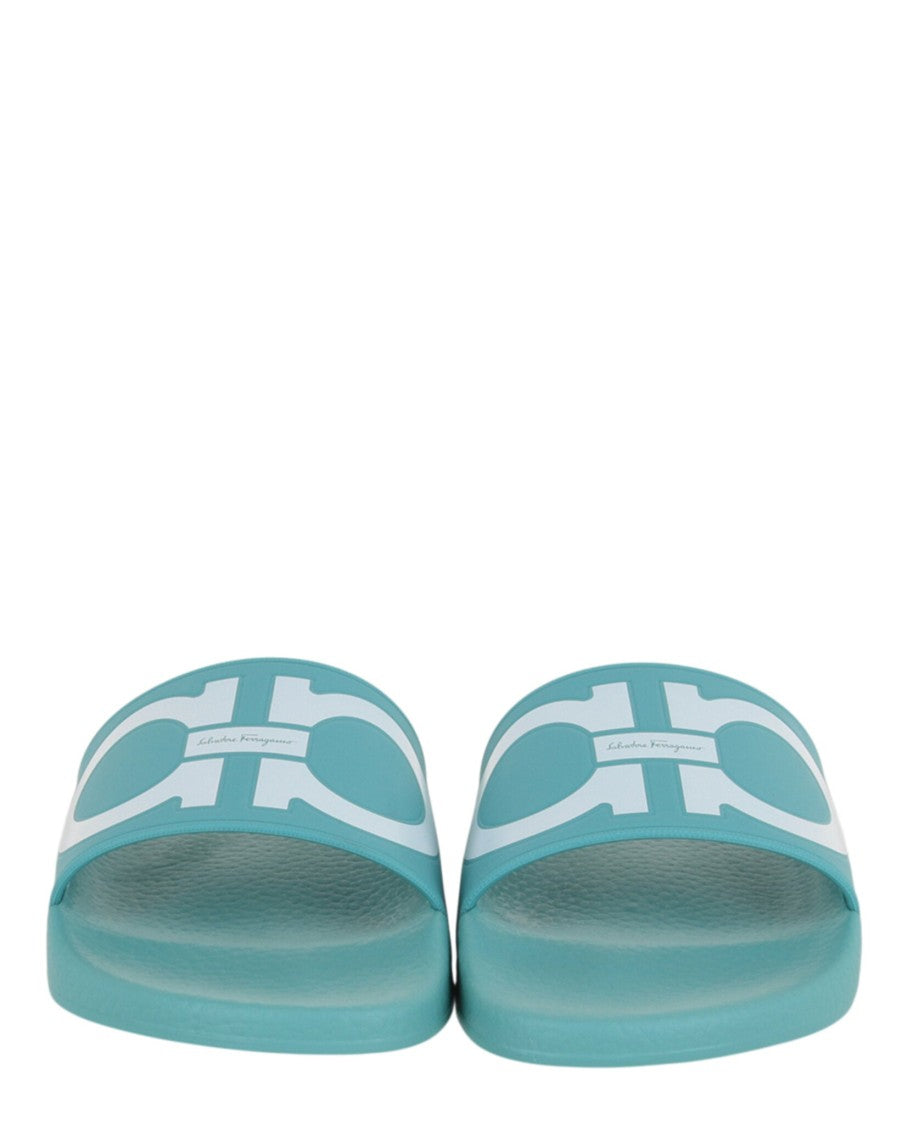 Ferragamo Groovy Dual Gancini Slides