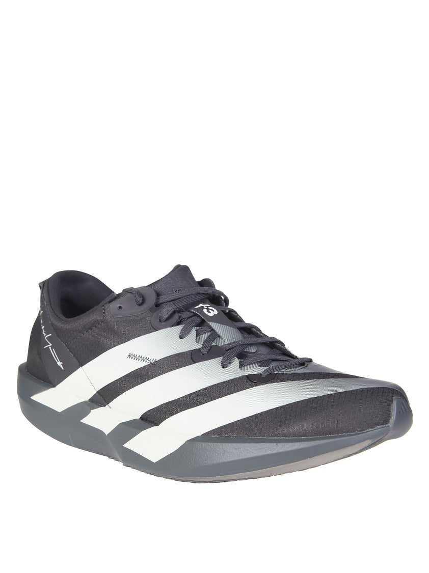 Y-3 Black White Diagonal Stripes Sneakers