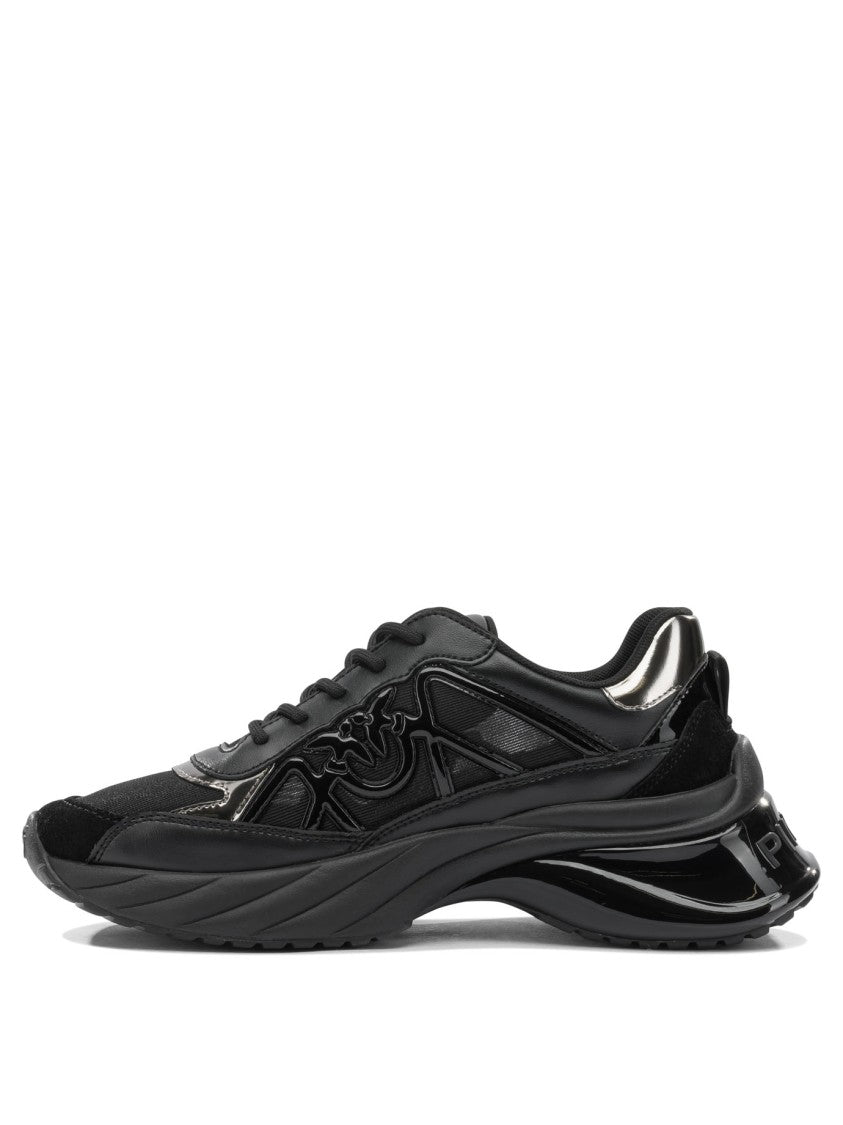 Pinko Modern Black Sneakers With Chunky Sole