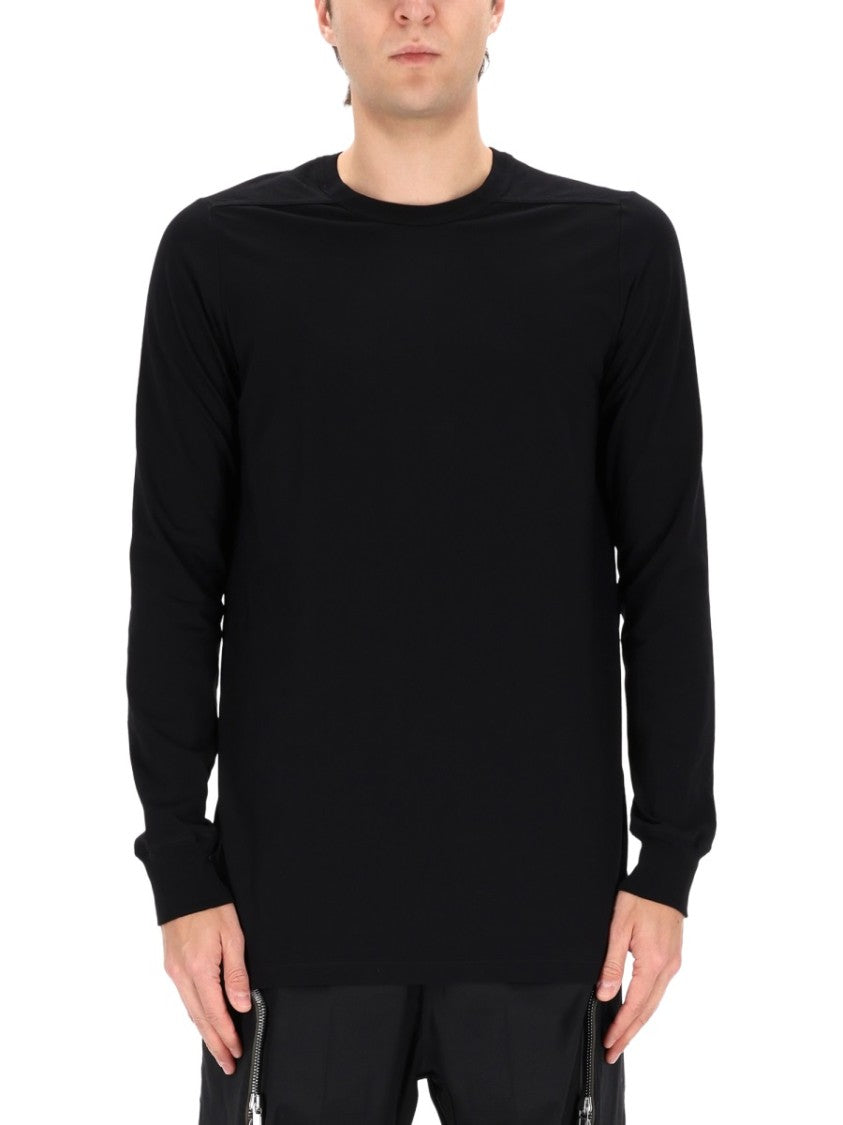 Rick Owens Level Ls Cotton Seam Detail T-Shirt