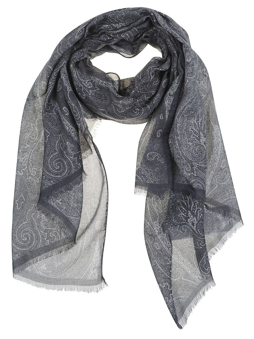 Etro Paisley Modal Cashmere Blend Scarf